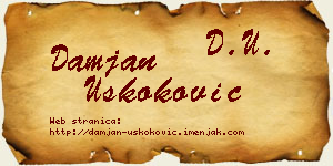 Damjan Uskoković vizit kartica